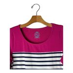 Tracy Negoshian Dress Women Small Pink Blue Striped Bella Tunic Mini Nautical Photo 3