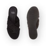 Eileen Fisher new Cross Slide Easy to Wear Flat Leather Sandal Black 9M Photo 14