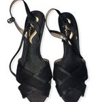 Nina Satin Criss Cross Ankle Strap Sandals Photo 2