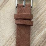 WY Modern Ladies Watch Large Round White Dial Genuine Leather Strap Photo 7