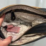 Juicy Couture  Black Tan Oval Shape Zip Up Sunday Crossbody Bag Purse Y2K Photo 4