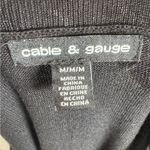 Cable & Gauge  scalloped neck long sheer sleeve black sweater dress size medium Photo 4