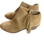 Lucky Brand  Felisie Waterproof Honey Suede Fringe Ankle Boots size 5 M Photo 6