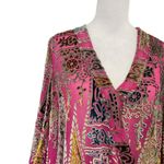 Anthropologie  Floreat Silk Blend Velvet Burnout Faux Wrap Blouse Top size XS Photo 3