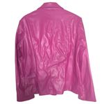 Vintage Carolina Colours Pink Faux Leather Blazer Jacket Barbie Size XL Photo 1