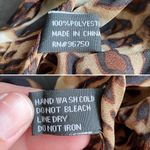 Vintage Animal Print Necklace Scarf Leopard Beaded Brown Photo 3