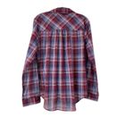 Socialite Western Plaid Button Up Top Womens Sz L Tie Hem Long Sleeve Rodeo Festival Boho Photo 7