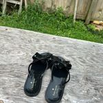 Kate Spade Jayla Black Jelly Bow Flip Flops Sandals size 6 Photo 3