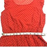Forever 21 Women's Top Red Peplum Sleeveless Blouse Ruffle polka dots S Photo 4