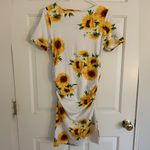 Small Sunflower Maternity Dress White Photo 2