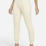 Nike Yoga Flow Slim Fit 7/8 Mid Rise Cream Jogger Sweatpants S Photo 0