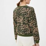 Adidas  Sweatshirt Top Camuflage Logo Print Athletic‎ Womens Size M Green Photo 2