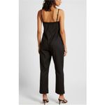 Anthropologie HUTCH x  Satin Bow-Tie Jumpsuit, Black, Small Photo 2