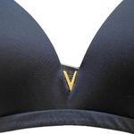 Victoria's Secret Victoria Secret Black Paded No Wire Straps Gold V Detail On Ftont Bra SZ 34B Photo 1