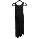 Lululemon  Dress Womens 6 Pima Cotton Open Back Midi Black Sleeveless Stretch Photo 1