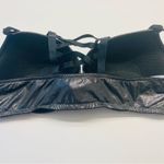 Cacique  Seriously Sexy Silver Glitter‎ Black Lace Boost Plunge Bra Plus Size 46D Photo 2