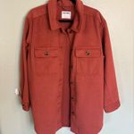 Old Navy Oversized flannel sweater jacket Size Large Pink/dark mauve color Photo 2