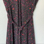Leota Leotta Perfect Faux Wrap Purple Gray Pink Cheetah Print Dress Size Medium Photo 3