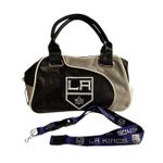 Little Earth Los Angeles LA Kings NHL Hockey Black Perfect Bowler Hand Bag Women's Purse Photo 0