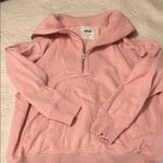 Aerie  Blush Pink Quarter Zip Sweater Photo 0