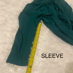 J.Jill  Ponte Tunic Top Size L/XL Teal  3/4 Sleeve Side Slits shirt EUC boatneck Photo 3