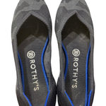 ROTHYS Women Pointed Toe Flats Knit Camo Blue Trim Comfort Shoes W8.5 Rare Work Gray Size 8.5 Photo 0
