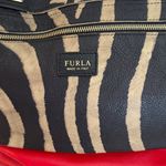 Furla Genuine Leather Red and Black Zebra Print Tote Photo 8