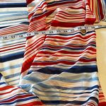 Sunny Leigh Sunny‎ Leigh Woman crossover sheer striped red white blue blouse size 3X Photo 7