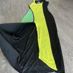 Bebe Dress XXS Maxi Colorblock Asymmetrical Zipper Front Long Slit Photo 4