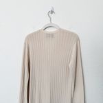 Modern Citizen [] MDRN Beige Ribbed V-Neck Longline Button Cardigan Sweater XL Photo 3