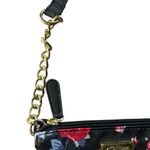 Betsey Johnson Luv  Black w/ Red & Pink Rose Crossbody Bag Purse Chain Strap Photo 9