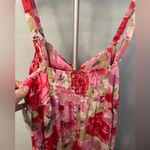 Ophelia Roe  Red & pink floral maxi dress NWT size large Photo 9
