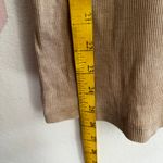 Aerie Beige Ribbed Henley Tank Top, Casual Minimalist Soft Girl Small Photo 5