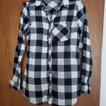 Maurice's Black and white Buffalo plaid button up Photo 3
