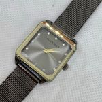 Ellen Tracy  women black tone watch 24mm case square, adjustable mesh running Photo 1