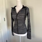 Lululemon gray striped zip up jacket size 4 Photo 2
