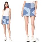 Madewell  patchwork denim mini skirt, size 28 Festival Boho Hippie Streetwear Y2K Photo 5