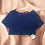 STAUD Tango Navy Blue Crop Short Sleeve Top Size XS NEW NWT Photo 1