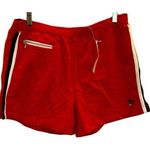 Tommy Hilfiger Sport Logo Terry Red Shorts Med Women’s NWT Zip Pocket Drawstring Photo 0