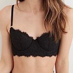 Aerie NWT Black Balconette Eyelash Lace Bra Photo 0