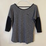 Puma Gray Raglan 3/4 Sleeve Sporty top open back oversized Photo 0