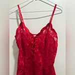 Victoria's Secret Vintage Victoria Secret Bodysuit Red‎ Gold Label Teddy Snap Crotch Size M Photo 1