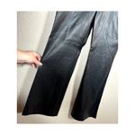 Anthropologie  Hutch Women's Size 0 Black Faux Leather Flare Pants‎ Photo 2