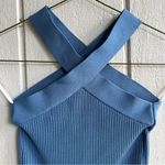 Aritzia  Babaton Sculpt Knit Criss Cross Bodycon Mini Dress Blue Size 2XS Photo 5