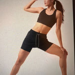 Athleta  Black Trekkie Active Skirt Workout‎ Zipper Pockets Drawstring Women's 10 Photo 0