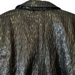 Timeless Naeem‎ Khan Metallic Jacket Crinkle Shiny NWT XS Black Silver NK4249 Photo 6