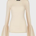 BCBGMAXAZRIA ๐๐ Bell Flared-Sleeve Ribbed Sweater Photo 6