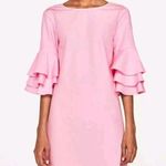 ZARA  Light Pink Ruffle Bell Sleeve Shift Mini Dress Size: XS Photo 0