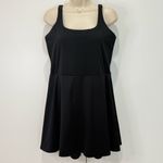 Spanx  Get Moving Square Neck Mini Dress Large Black Athletic Sporty Chic Tennis Photo 6