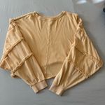 Free People Movement Free People FP Movement Orange Creamsicle Cropped Long Sleeve Tee - SIZE M Photo 2